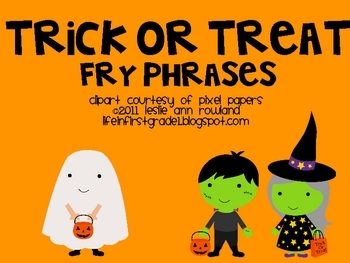 Halloween Fry Phrases Flash Cards By Leslie Ann TpT