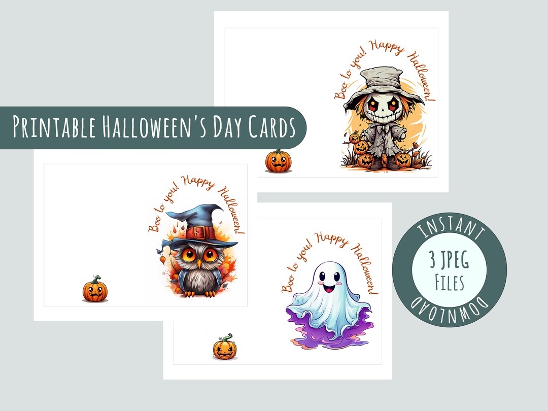 Halloween Gift Cards Printable Halloween Cards Letter Format 