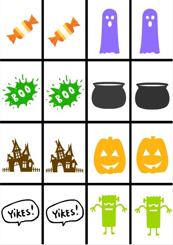 Halloween Memory Game Printable Cards NewFreePrintable