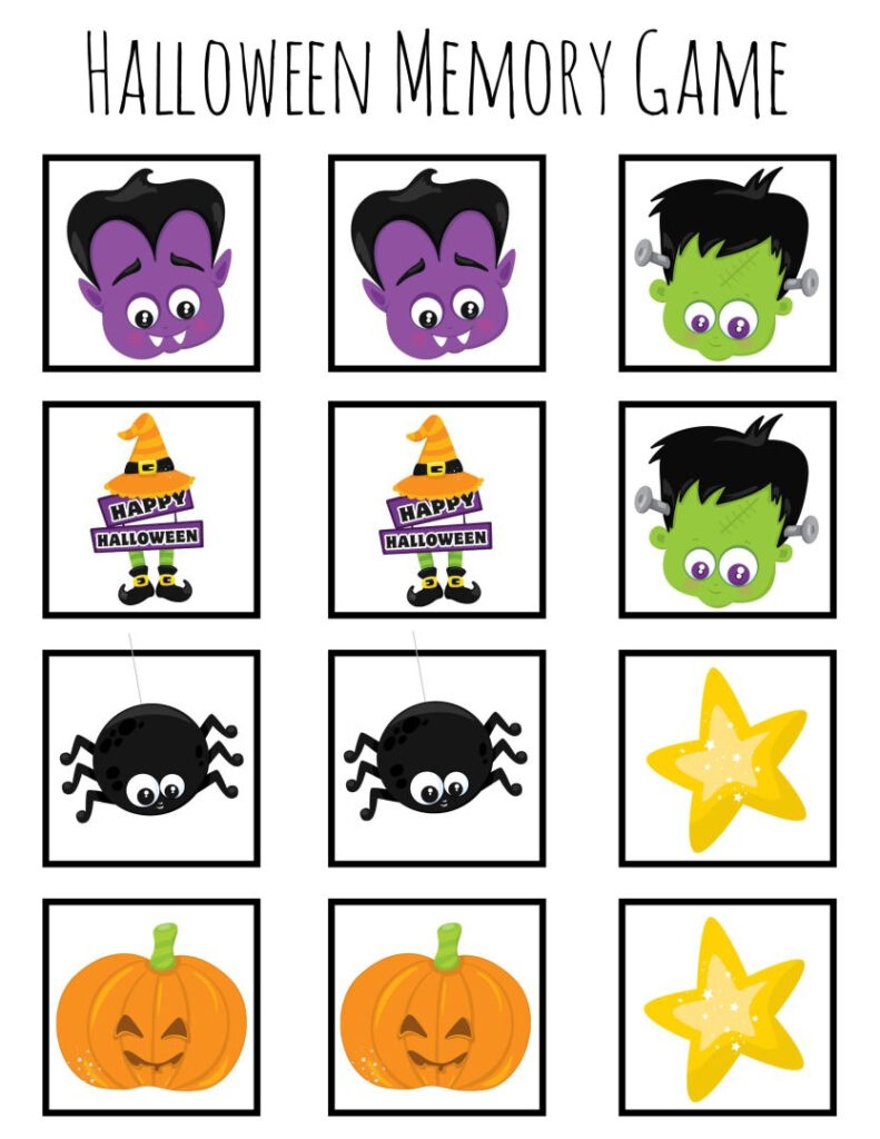Halloween Memory Game Printable Cards NewFreePrintable