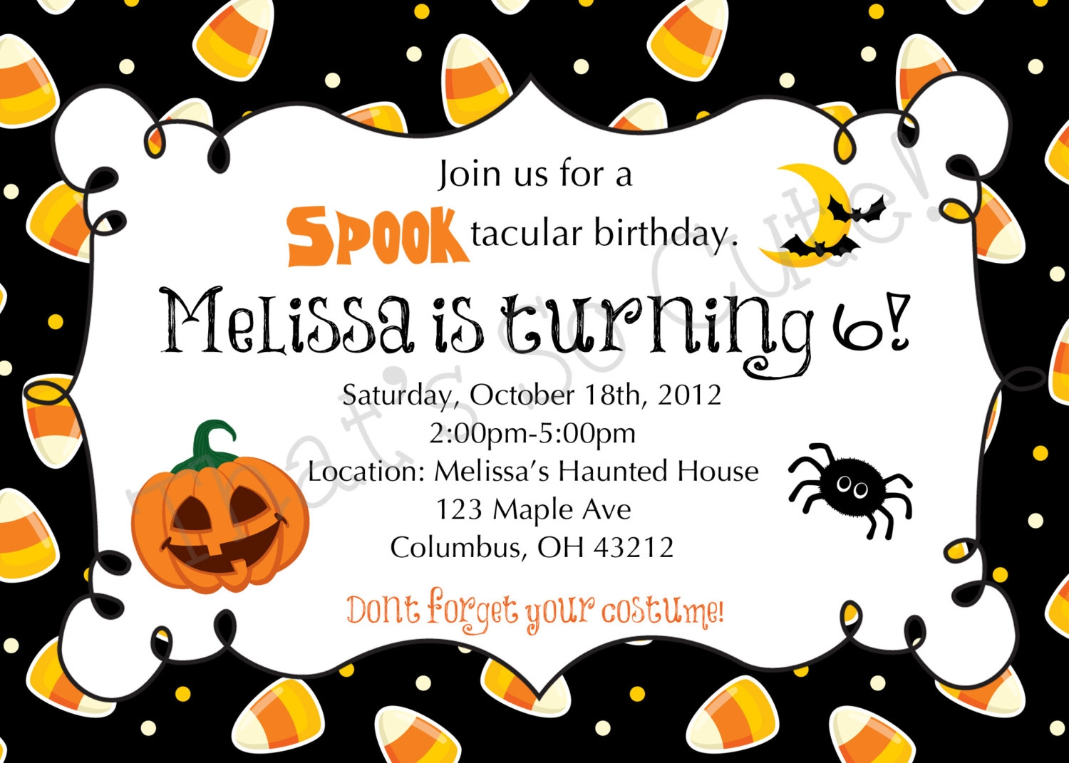 Halloween Party Invite Template Free