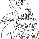 Happy Birthday Cake Coloring Pages Coloring Home