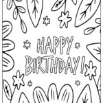 Happy Birthday Card Coloring Page Free Printable Coloring Pages