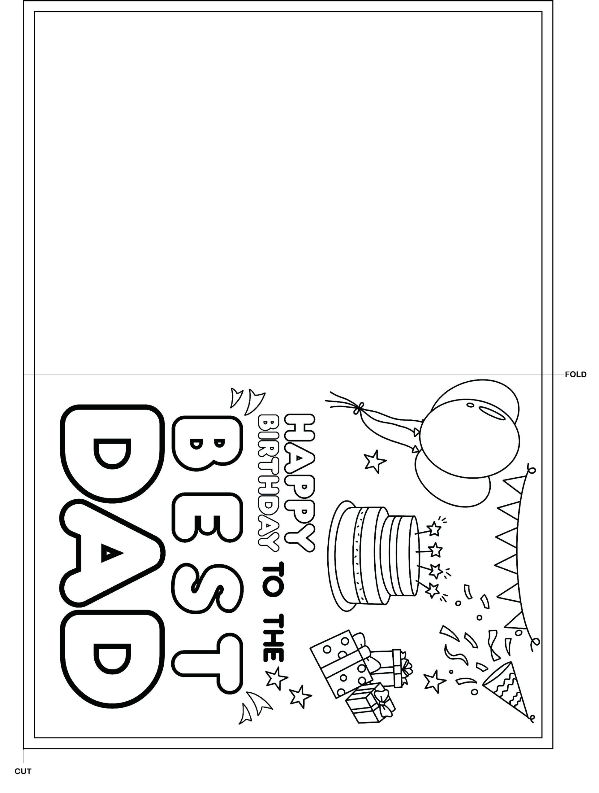 happy birthday dad printable card free