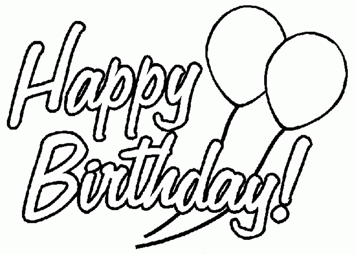 free happy birthday coloring pages