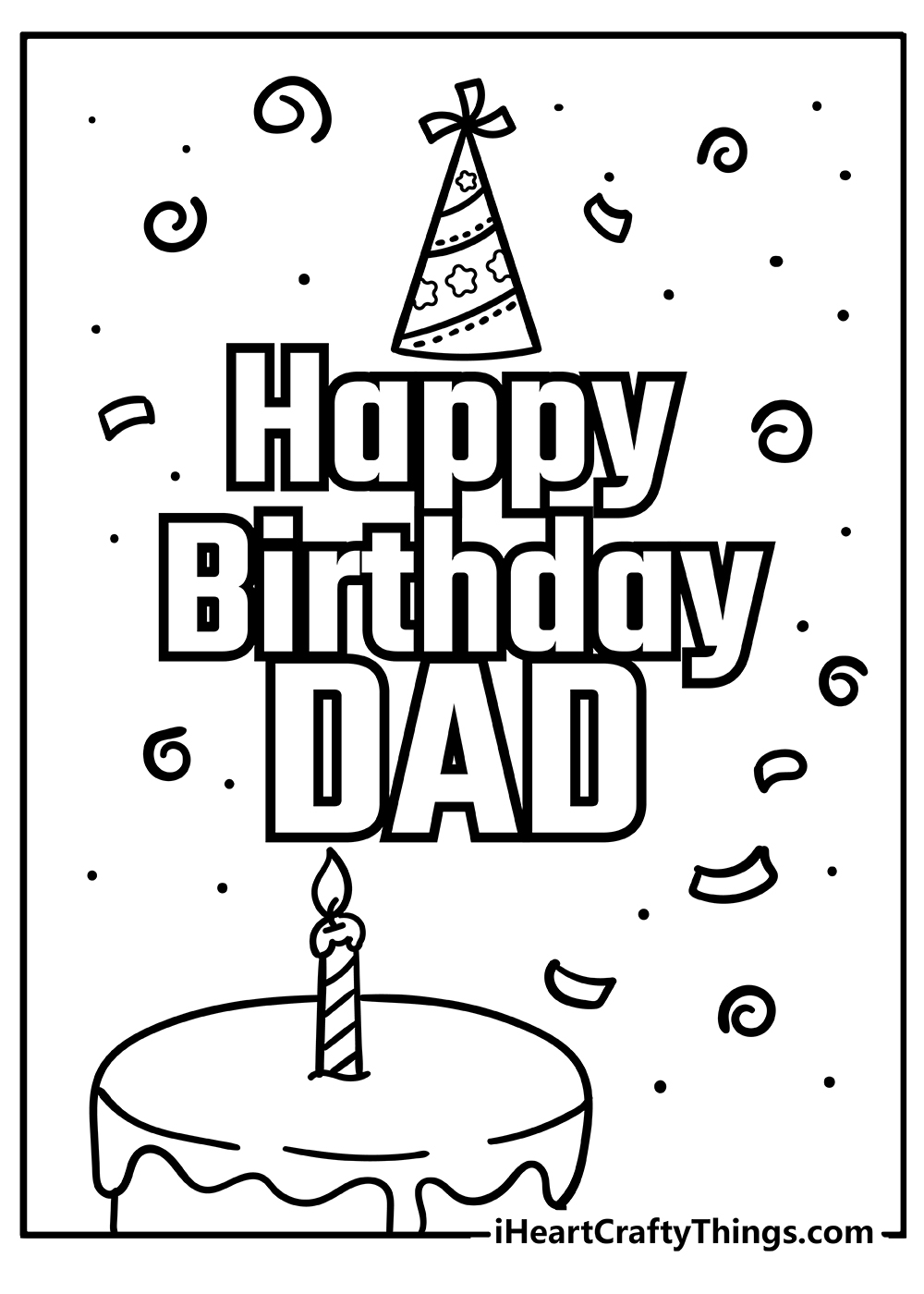 Happy Birthday Dad Printable Cards Dad Printable Birthday Card 