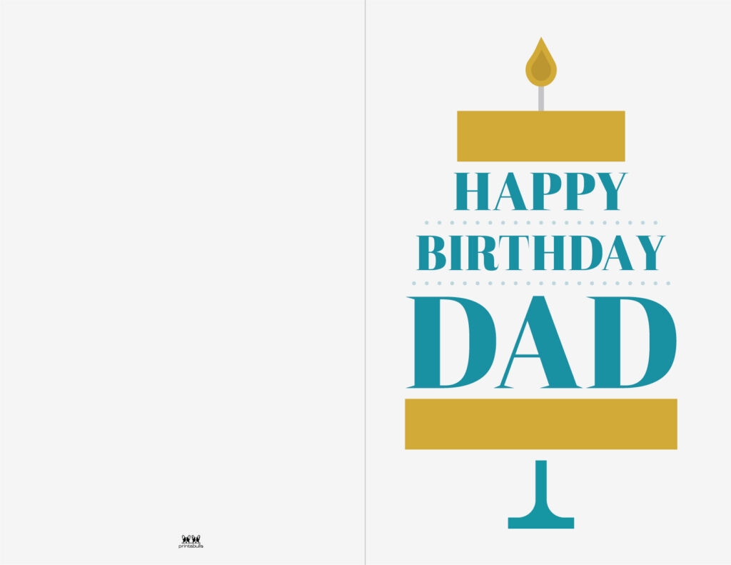happy birthday dad cards free printable