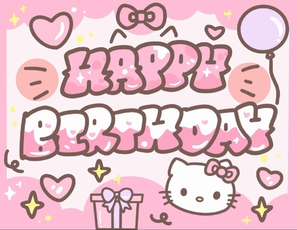 hello kitty happy birthday card printable