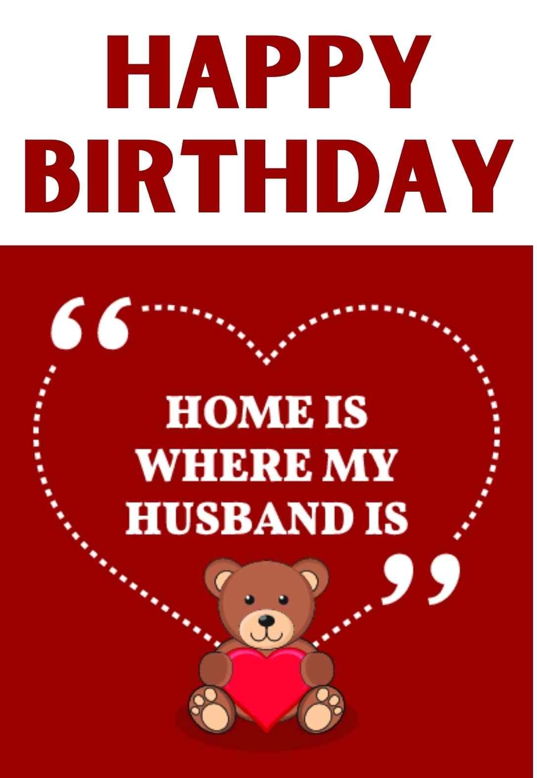 Happy Birthday Husband Printable Cards