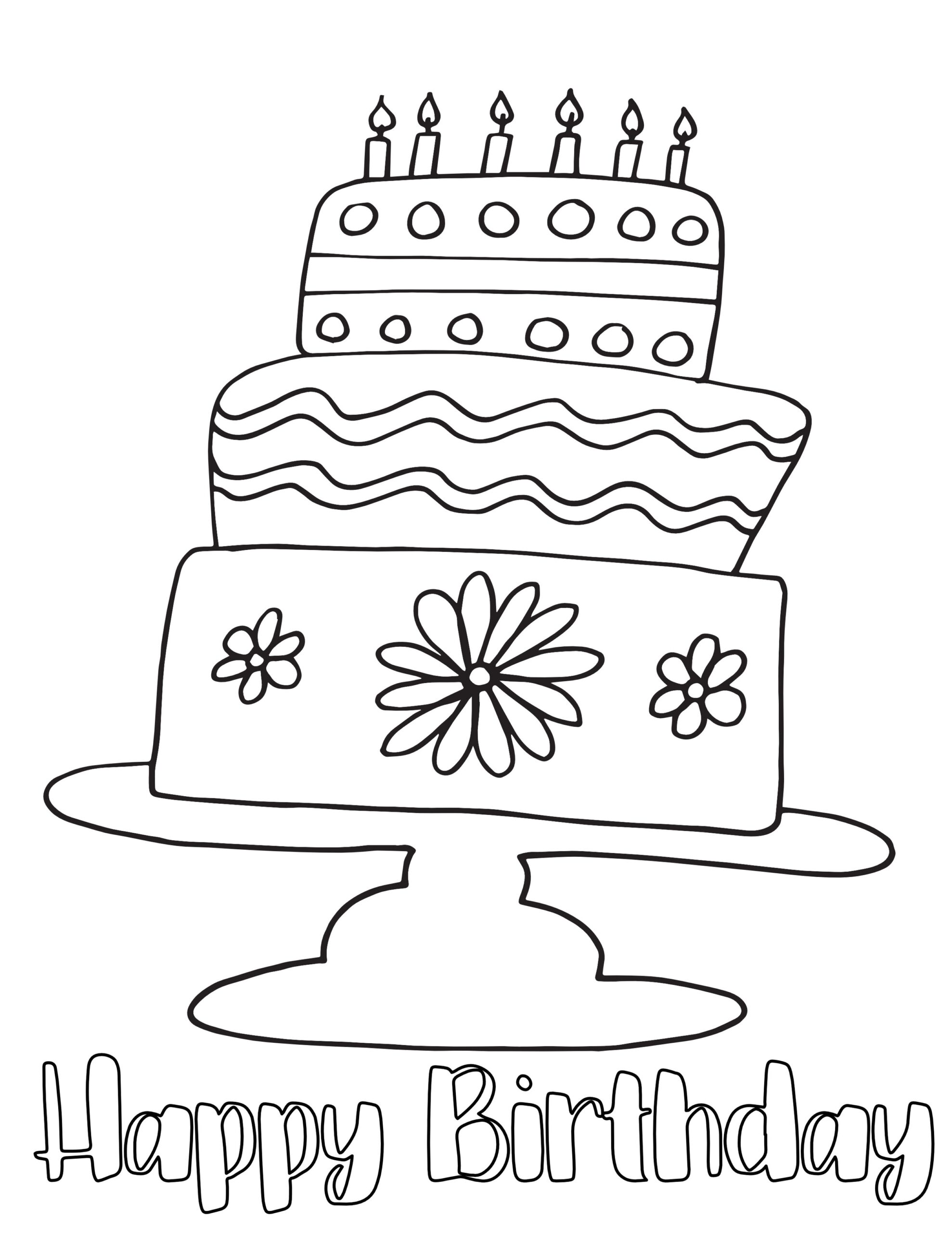 free happy birthday coloring pages printable