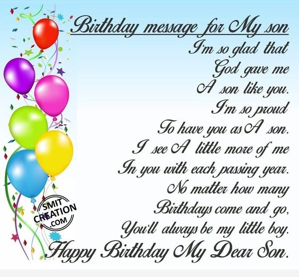 happy birthday son cards printable