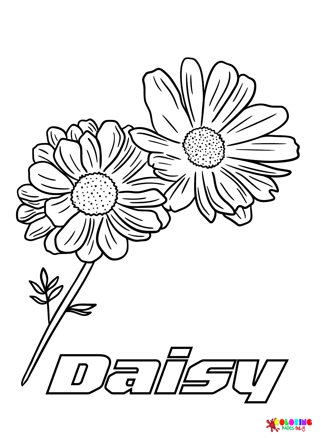 Happy Daisy Coloring Page Free Printable Coloring Pages