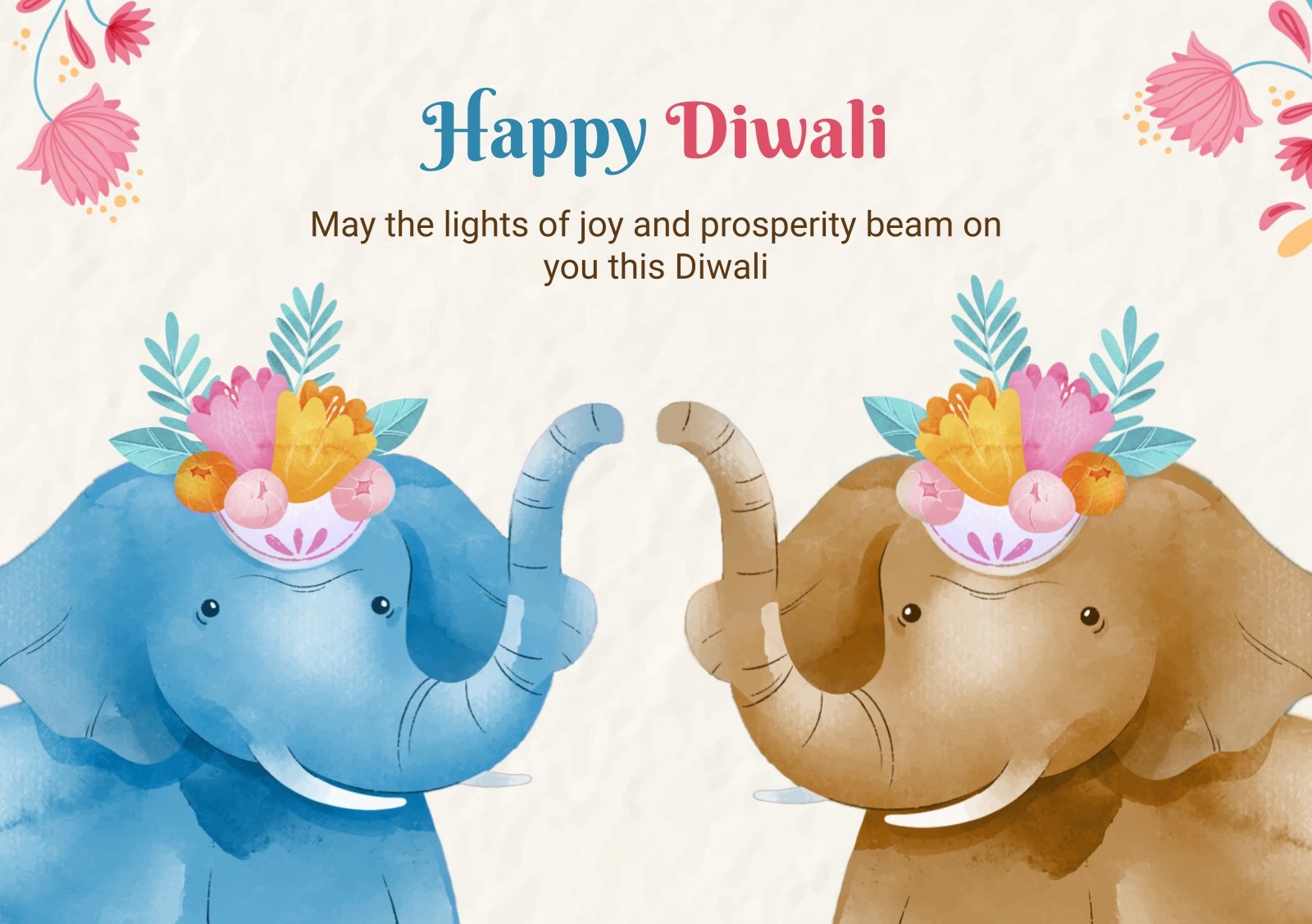Happy Diwali Printable Cards Google Slides And PowerPoint
