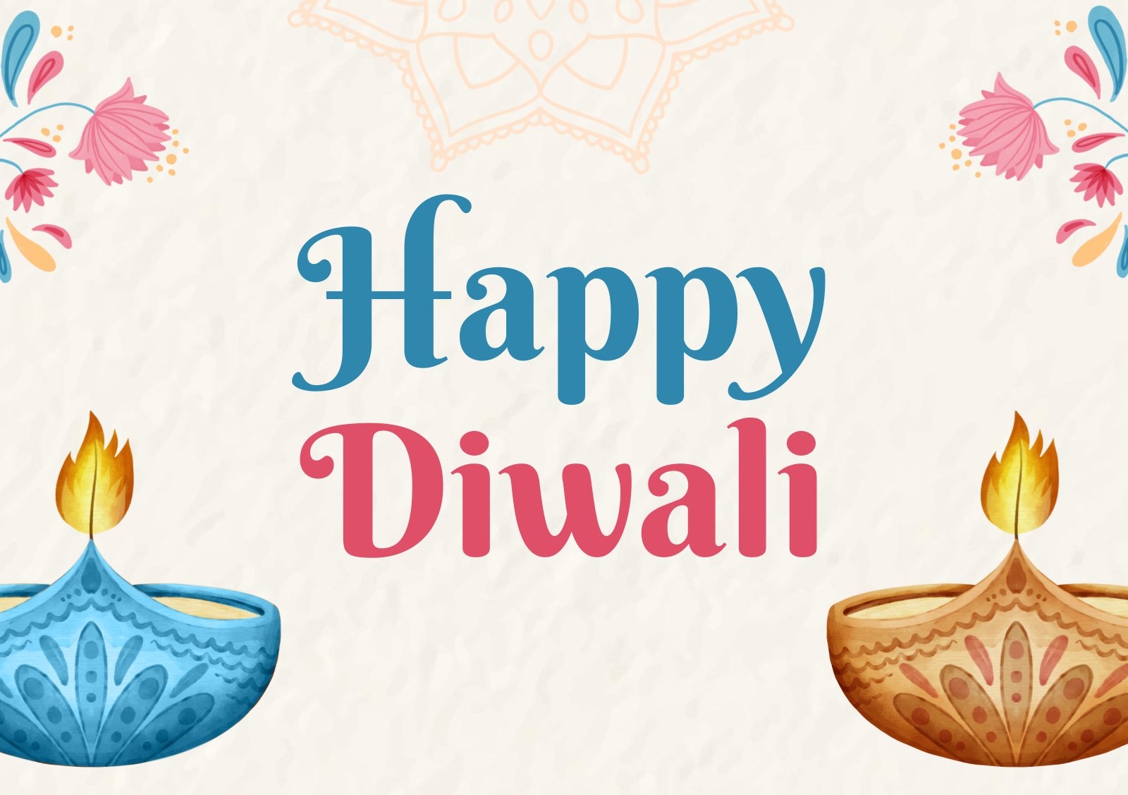 Happy Diwali Printable Cards Google Slides And PowerPoint