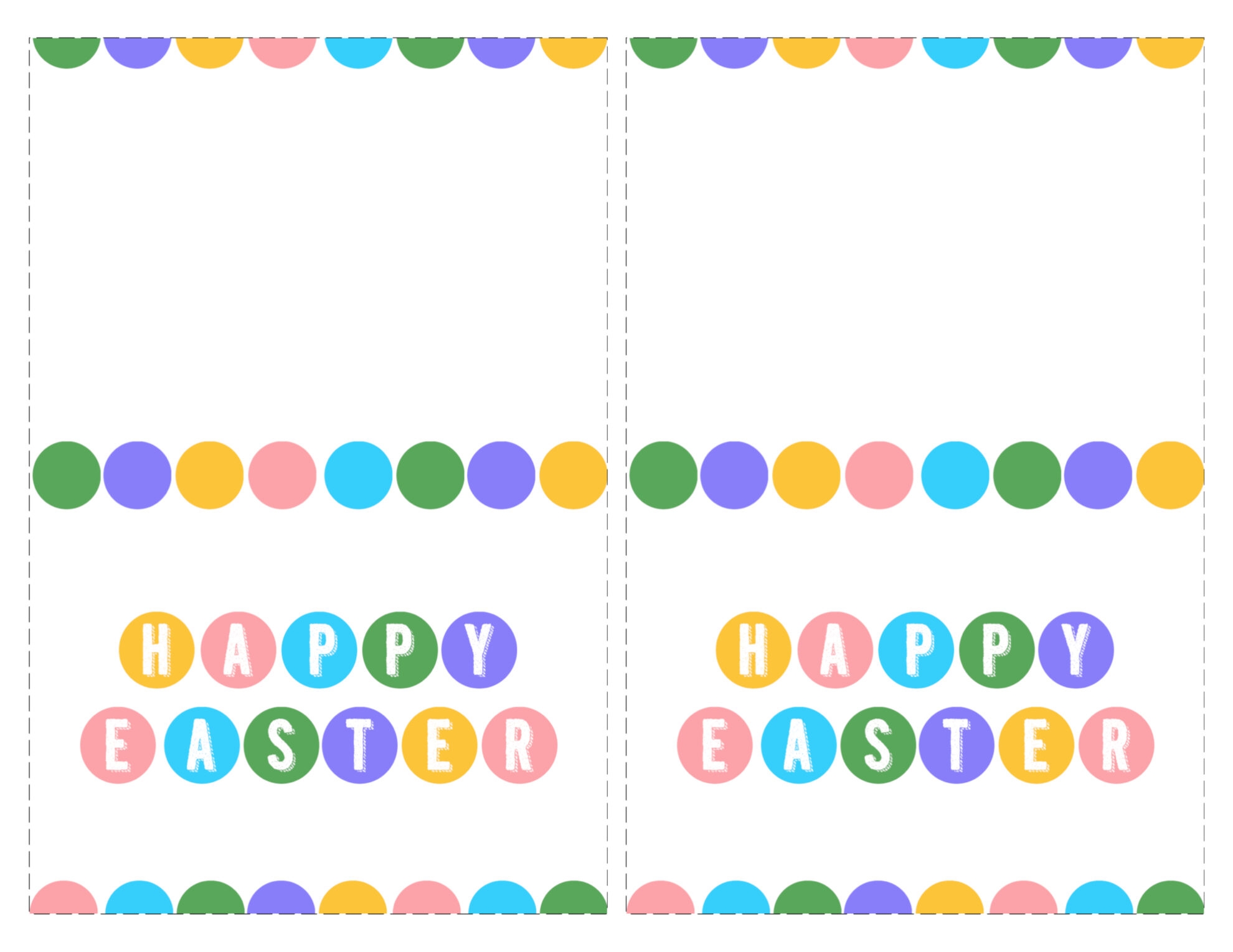 Happy Easter Cards Printable Free Paper Trail Design
