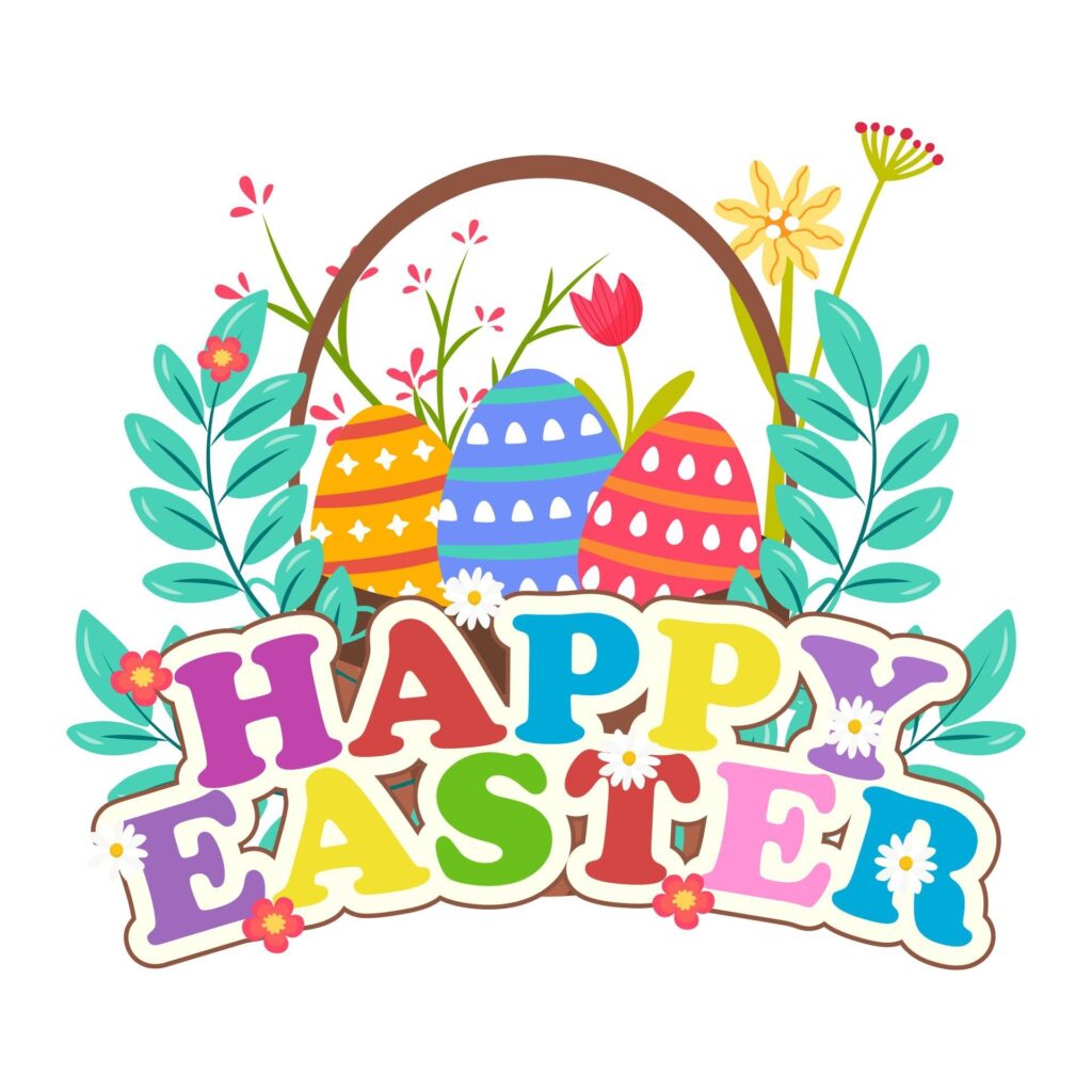 Happy Easter Clip Art 7 Free PDF Printables Printablee Happy