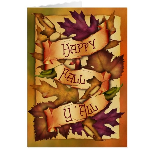 happy fall card printable