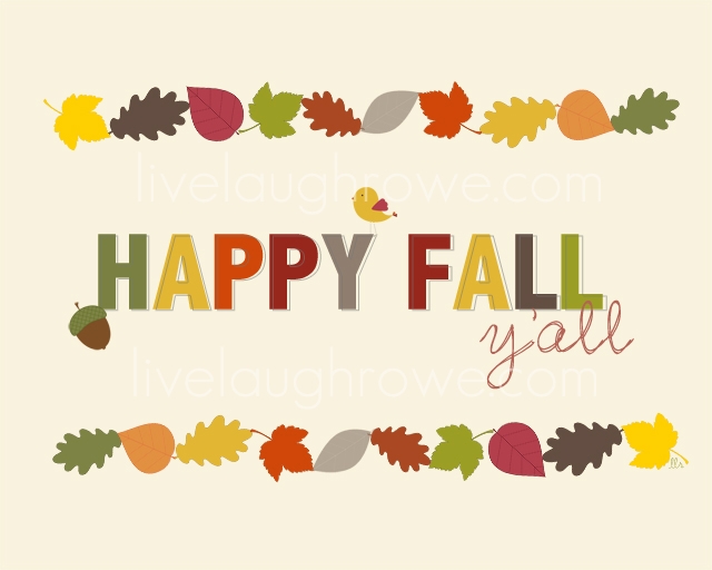 Happy Fall Printable Live Laugh Rowe