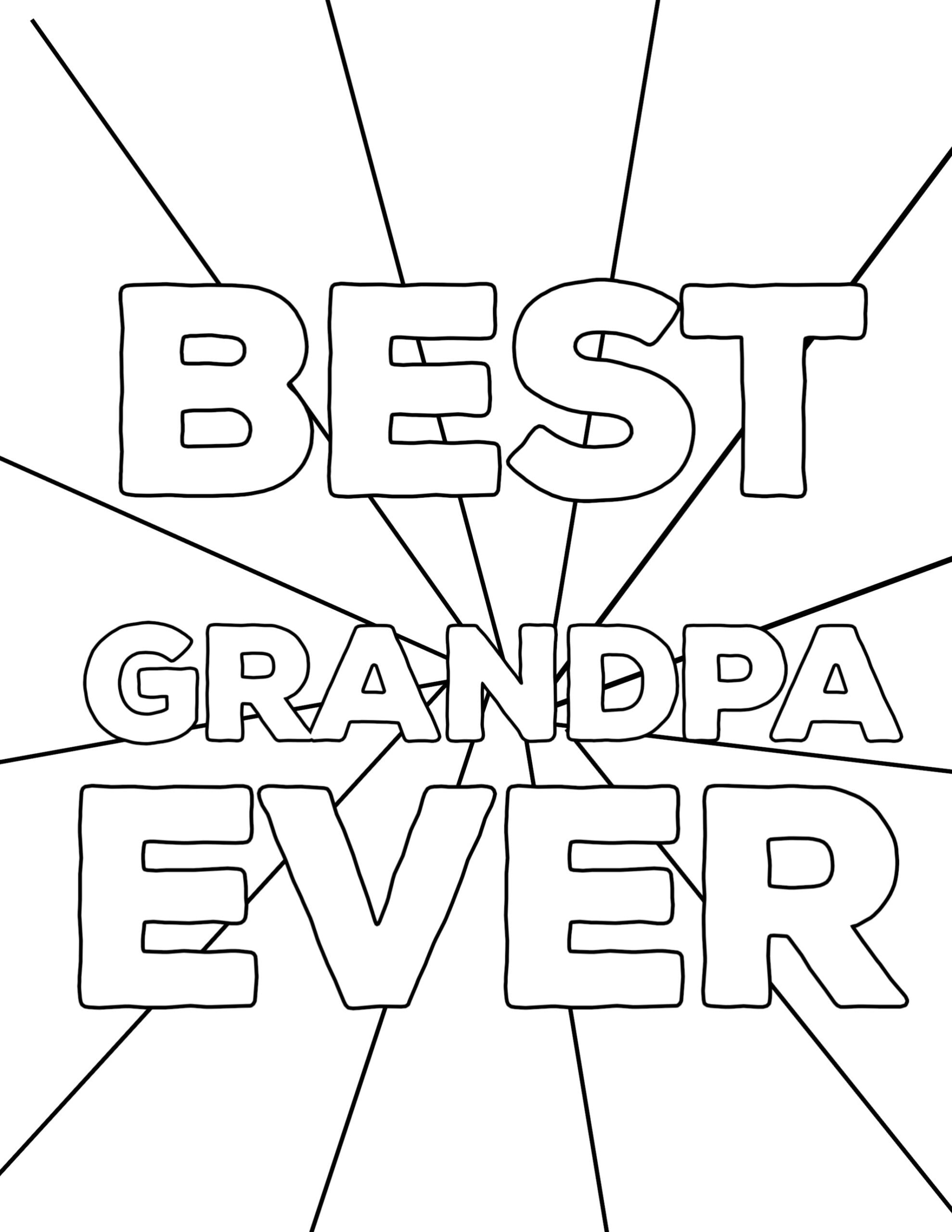 happy fathers day grandpa card printable