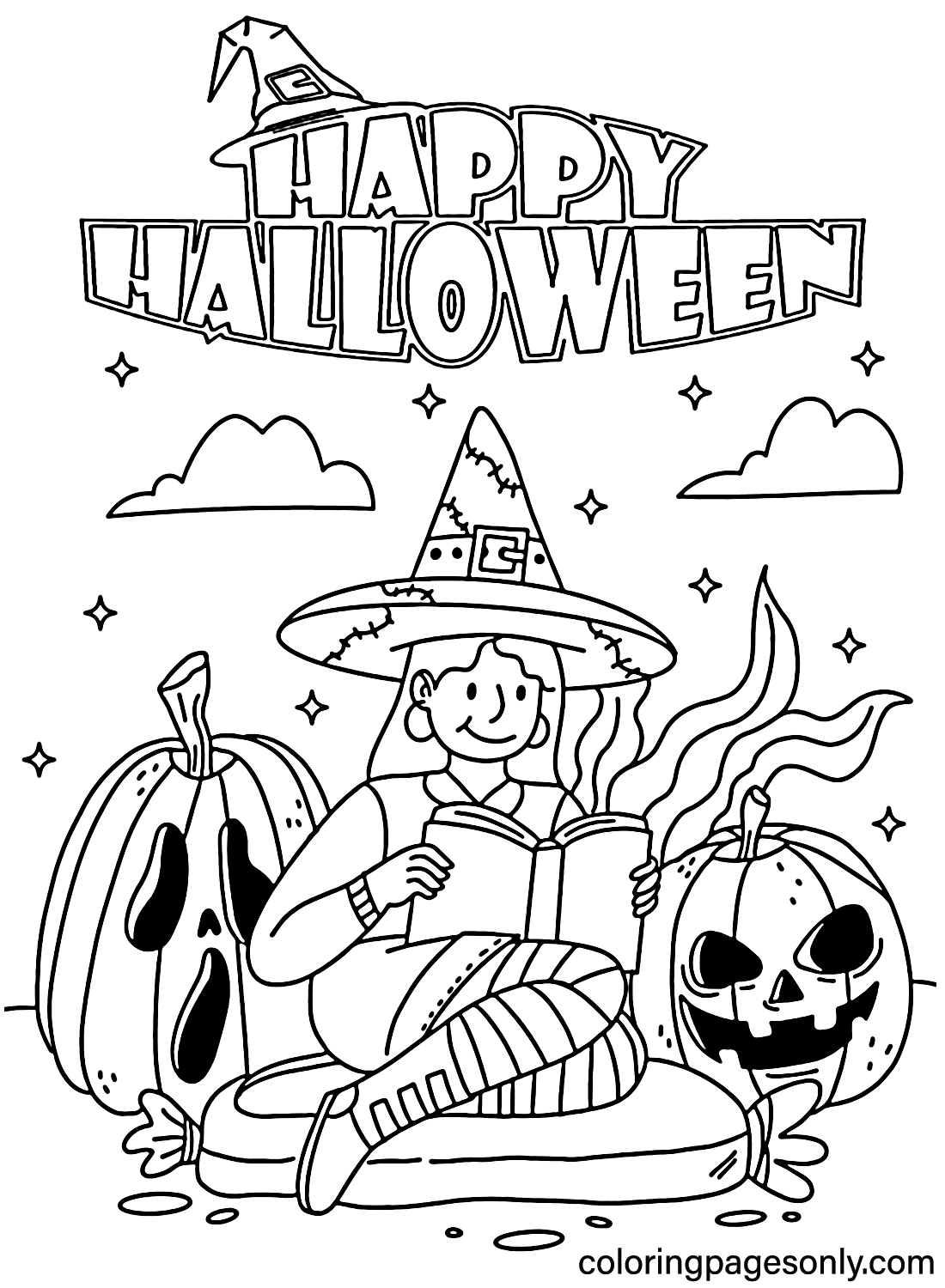Happy Halloween Coloring Pages