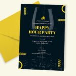 Happy Hour Invitation Template In Publisher Word Pages PSD