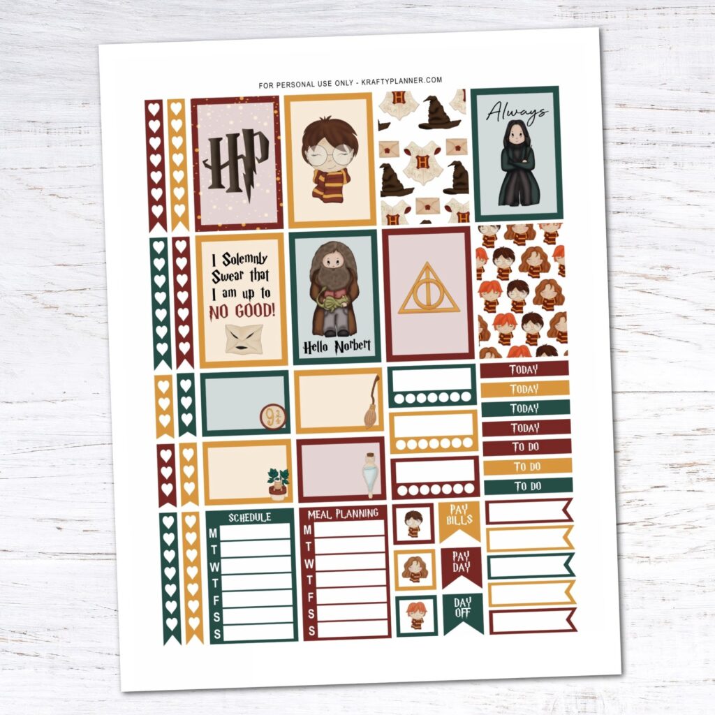 Harry Potter Stickers Printable Printable Templates Online By Paul