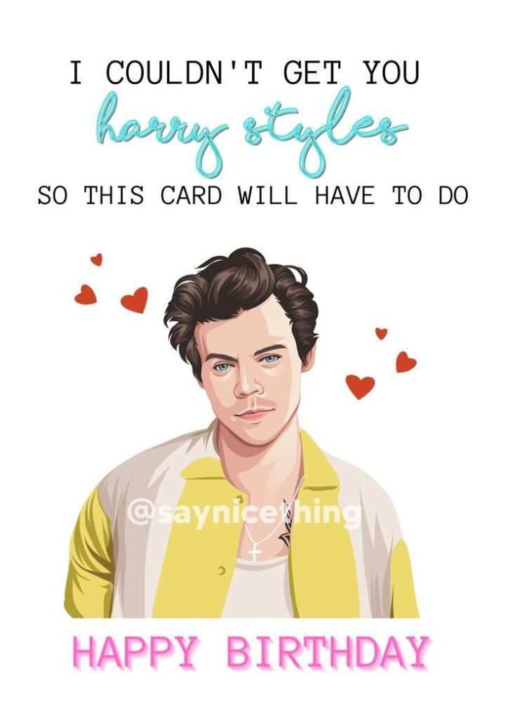 Harry Styles Singing Birthday Card Discounted Deals Www pinnaxis
