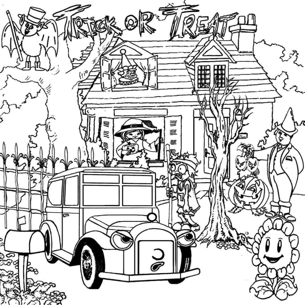 Haunted Mansion Coloring Pages