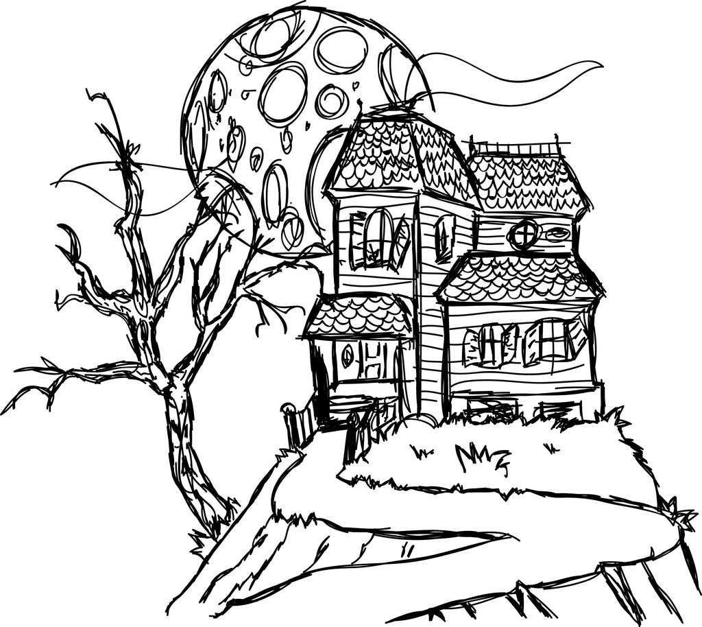 Haunted Mansion Coloring Pages Coloring Pages