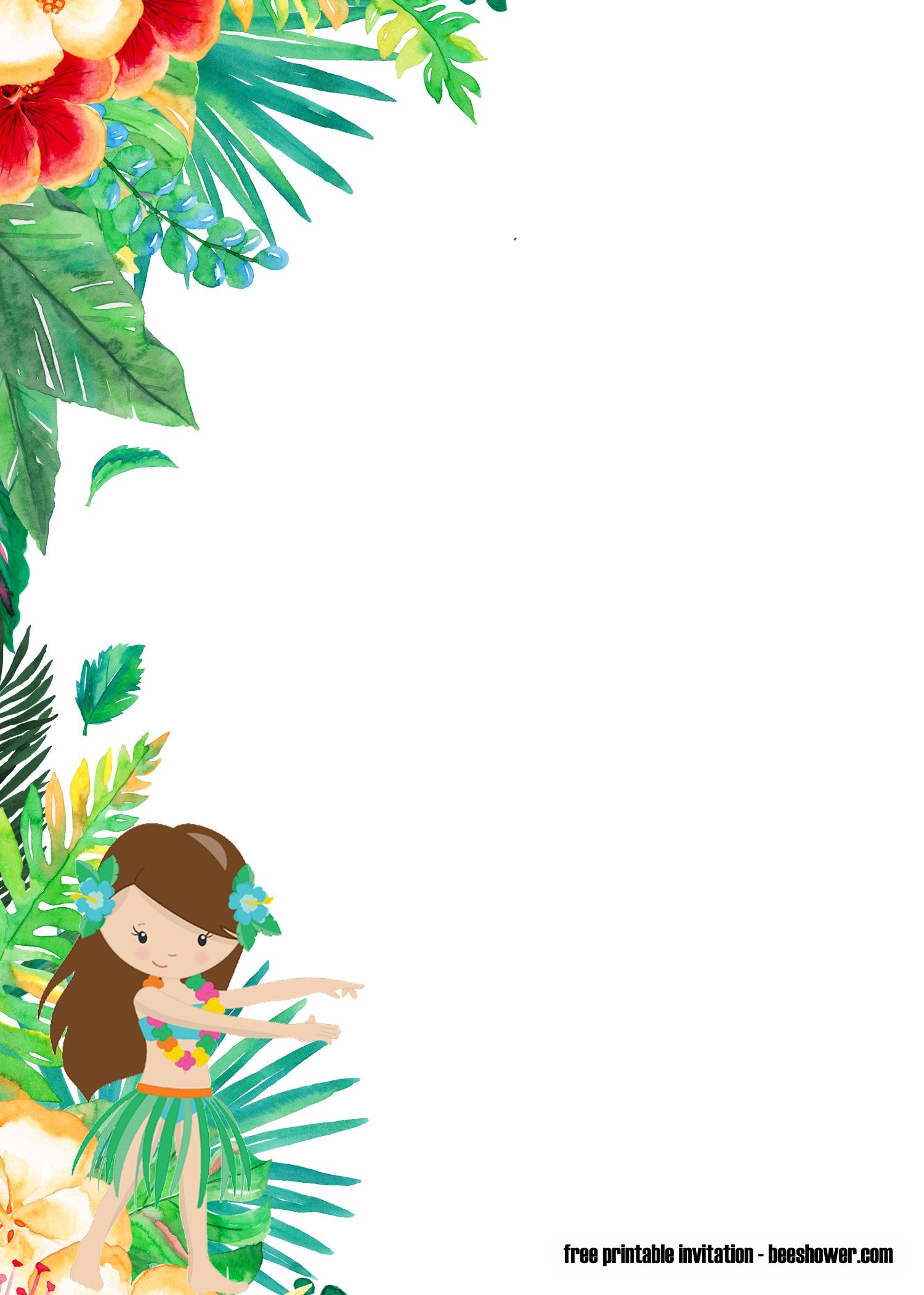 hawaiian invitation template