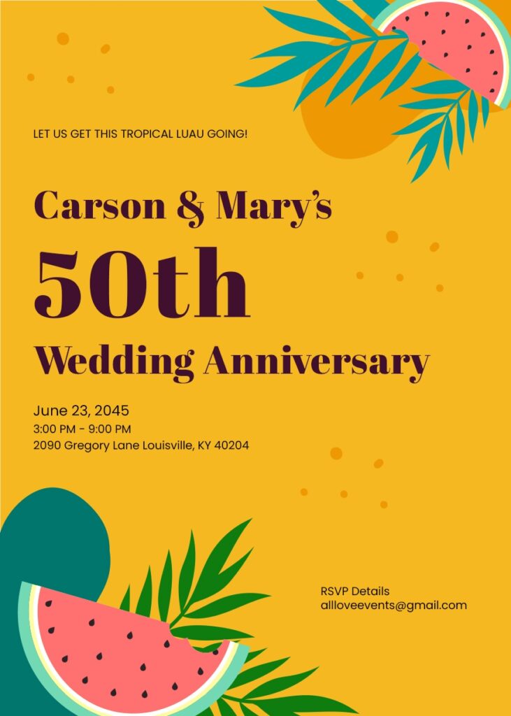 Hawaiian Luau Party Invitation In PSD Illustrator Word Google Docs
