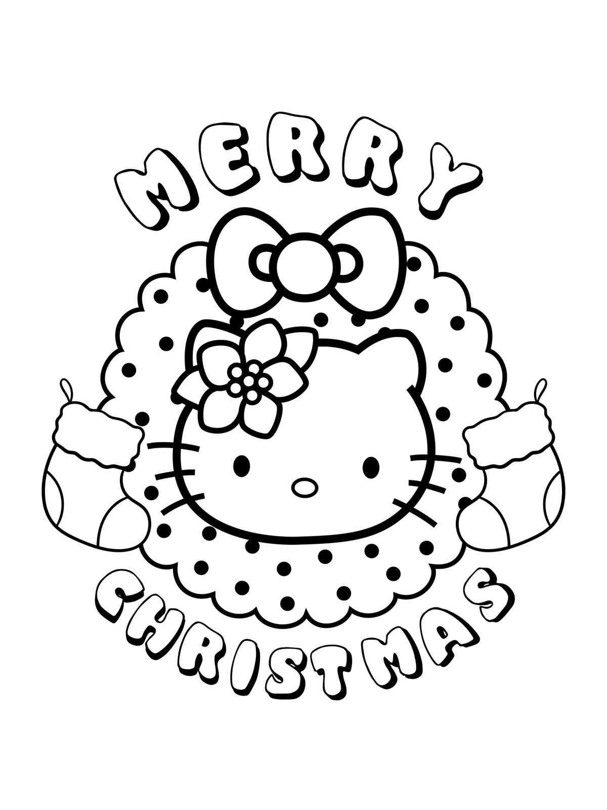 Hello Kitty Christmas Coloring Coloring Pages