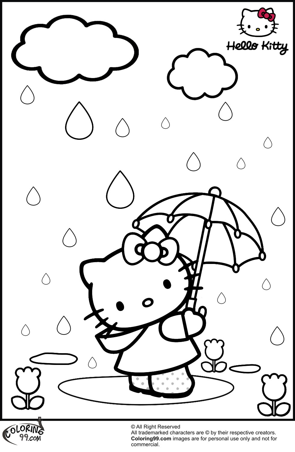 Free Printable Hello Kitty Coloring Pages