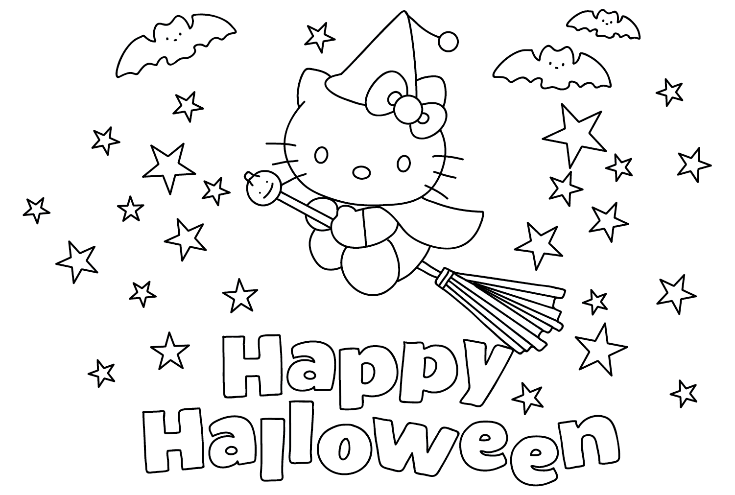 Print Coloring Pages Hello Kitty