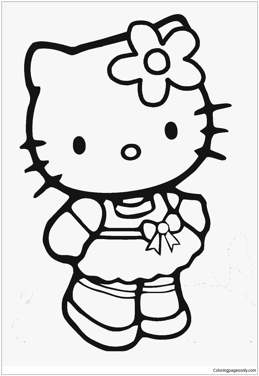 free coloring page hello kitty