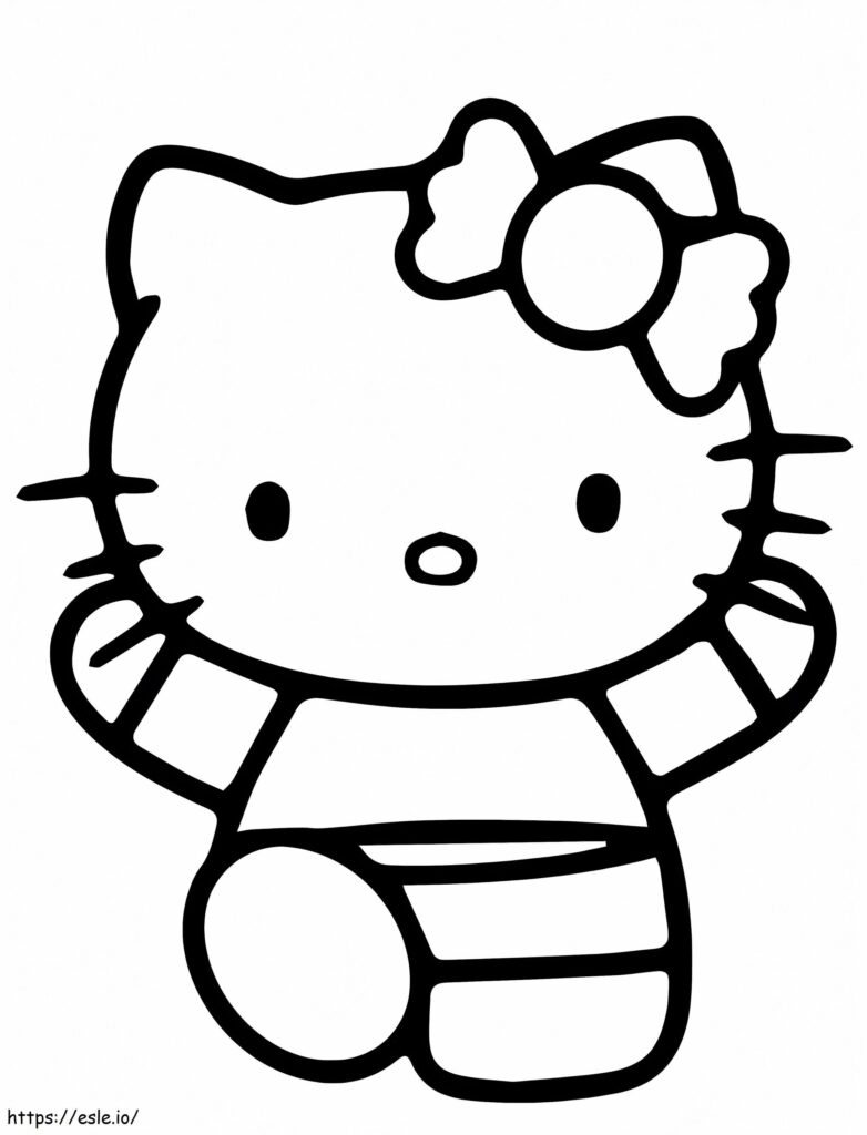 Hello Kitty Free Coloring Page