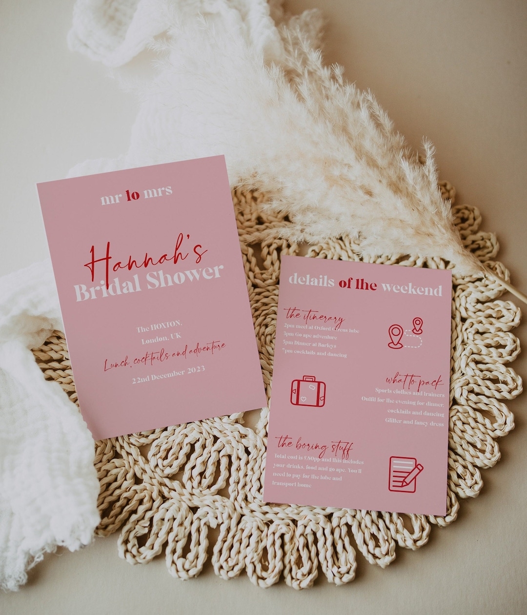 Hen Party Invite Hen Do Invitation Bridal Shower Invite Fun Invite 