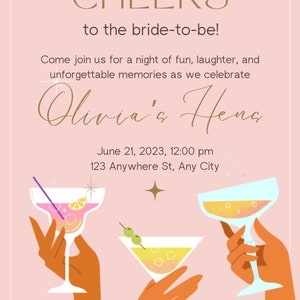 hens night invitation template