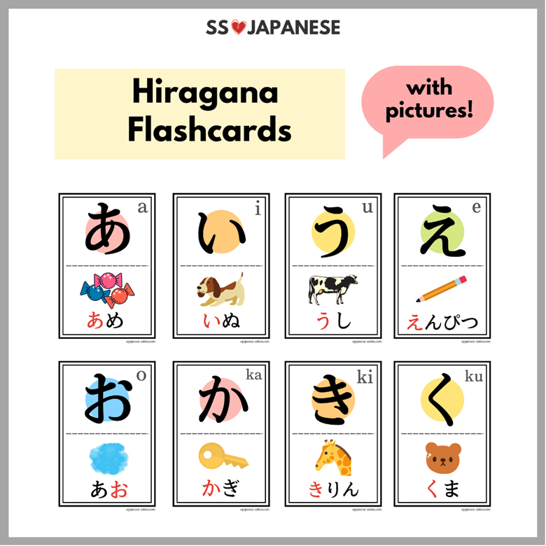 Hiragana Printable Flash Cards Flashcards 48 OFF