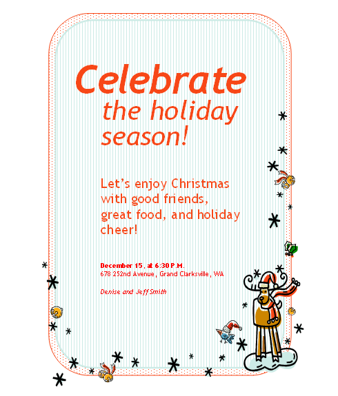 Holiday Invitation Template Invitation Templates MS Office Templates