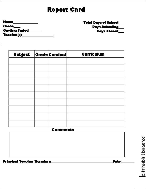Homeschool Report Card Free Printable School Report C Vrogue co