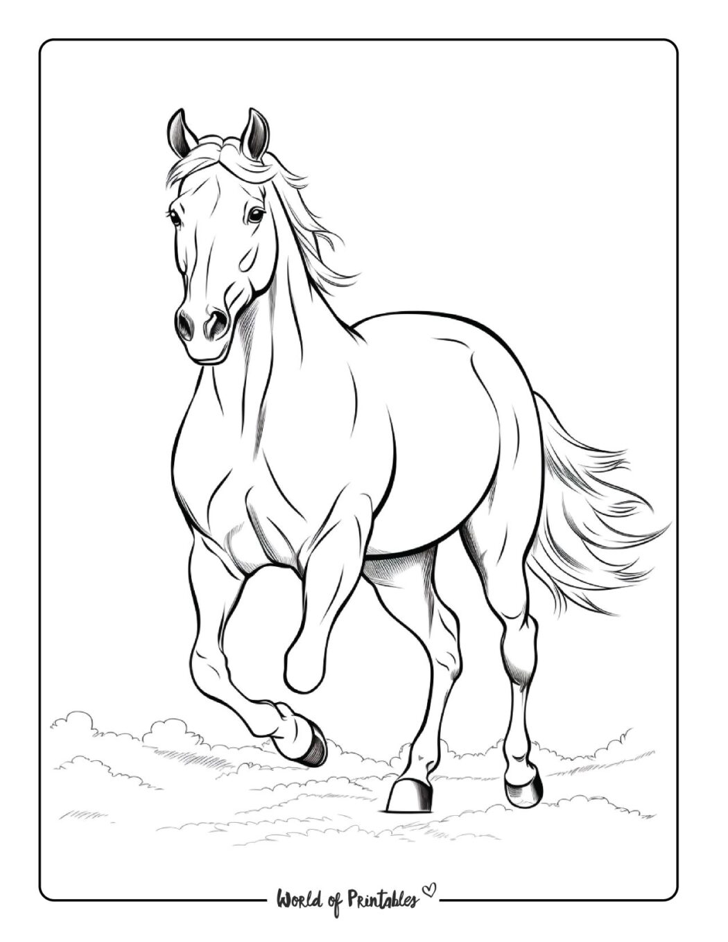 free printable horse coloring pages