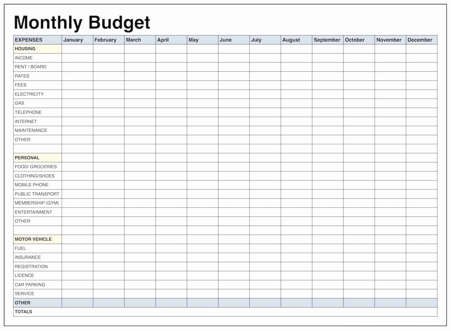 Household Budget Excel Worksheet Fityace