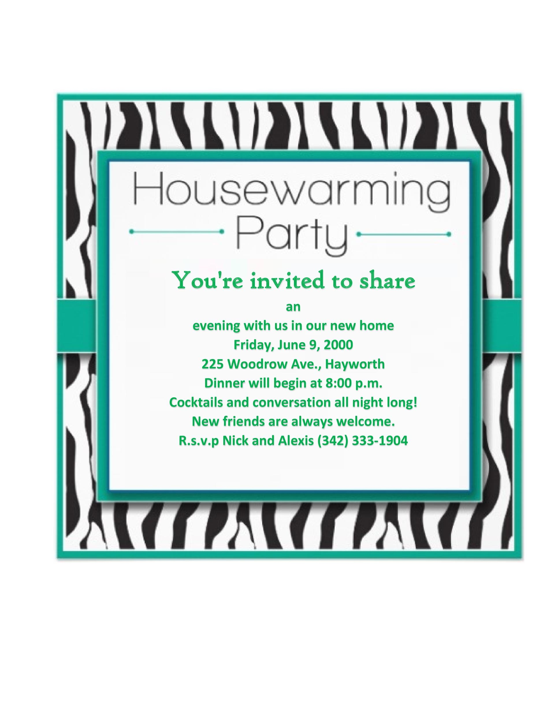 Housewarming Invitation Template Free Miriam Segura
