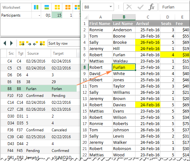 compare excel worksheets for differences