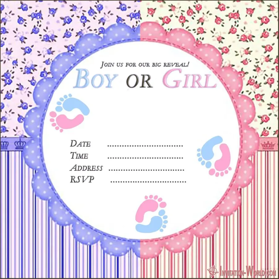 How To Create Free Printable Gender Reveal Party Invitations Free 