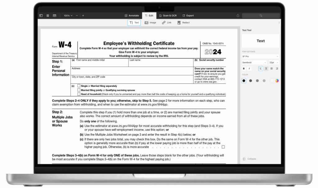 How To Fill Out IRS W4 Form 2024 PDF PDF Expert Worksheets Library