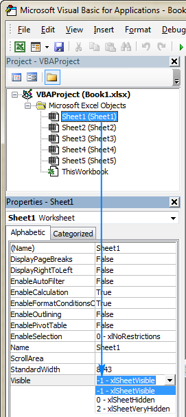how to hide a worksheet in excel