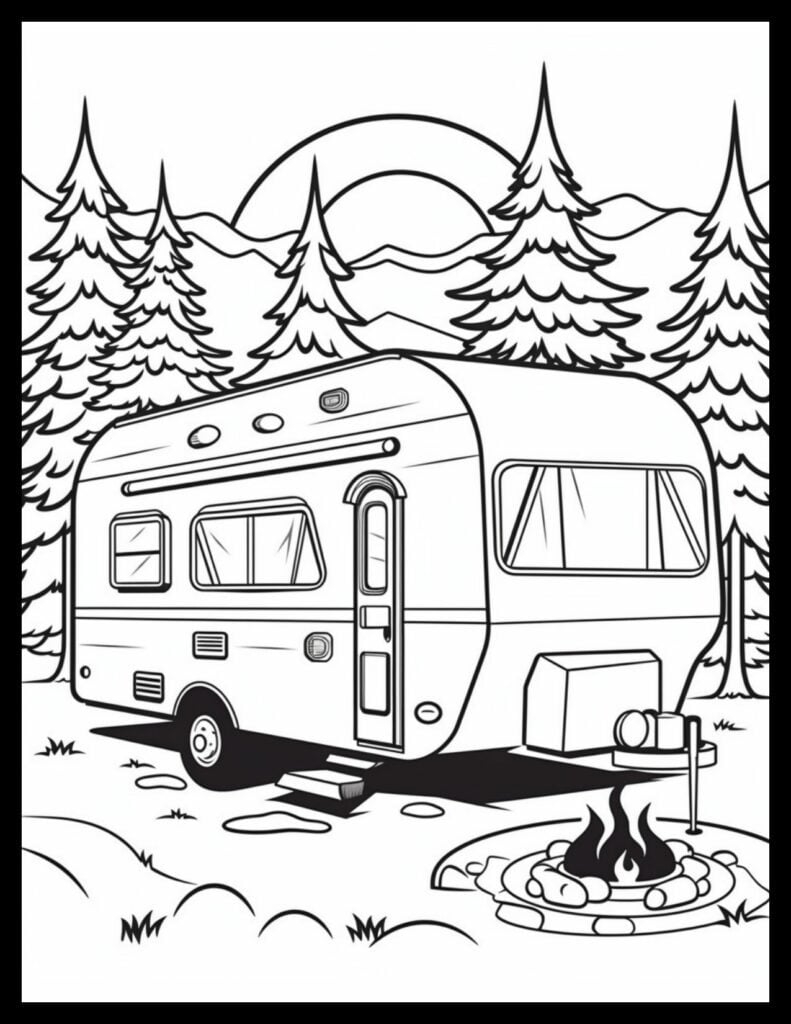 How To Use Camper Trailer Coloring Pages For Relaxation And Creativity 