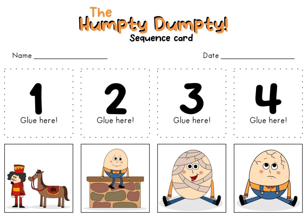 Humpty Dumpty Sequence Cards Nursery Rhyme Crafts Nursery Rhymes